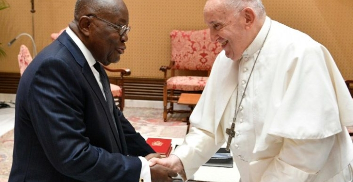President Akufo-Addo holds talks with Pope Francis