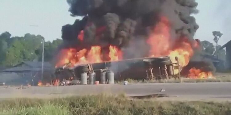 Over 40 killed as gas tanker explodes in Liberia’s Totota