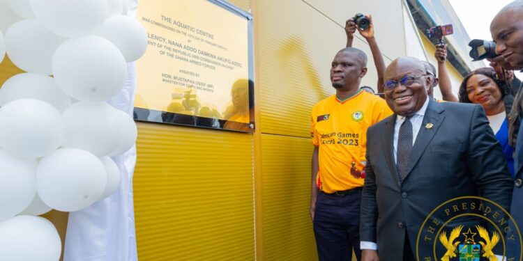 President Akuffo-Addo inaugrates Borteyman Sports Complex