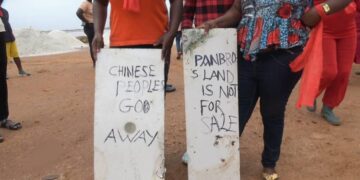 Pambros salt workers protest alleged Chinese takeover