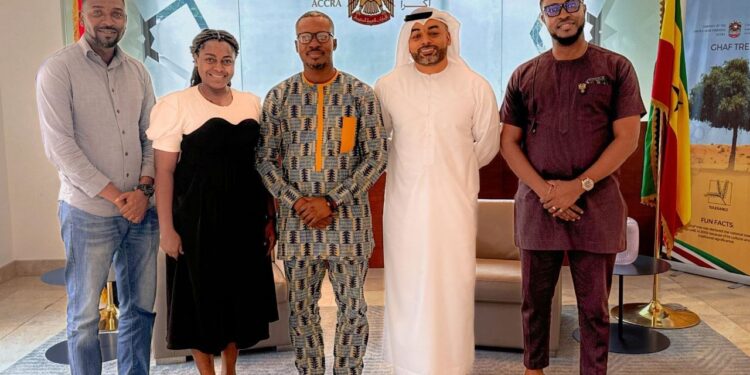 Ghana-Russia Center team discusses youth initiatives during UAE Embassy visit