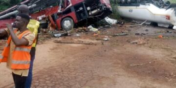 Seven dead, 31 injured in tragic bus-tanker collision near Suhum, Eastern Region