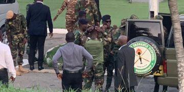 [IMAGES] Military spotted on parliament grounds this morning