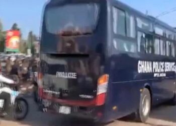 Police bus crushes motorcyclist to death at Tesano