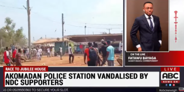 NDC supporters vandalize Akumadan Police Headquarters