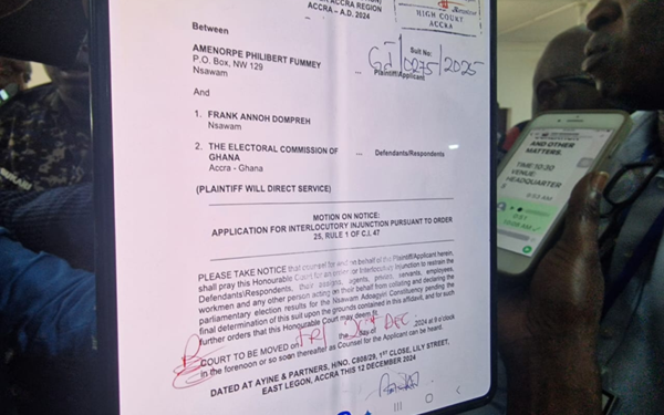 NDC secures injunction to halt Nsawam-Adoagyiri re-collation