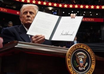 Donald Trump signs first order, declaring a national emergency at the US-Mexico border