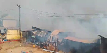 Multiple houses and shops set ablaze at Tantra Hill