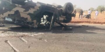 One Soldier dead, four injured in horrific military vehicle accident on Bawku-Bolgatanga Highway