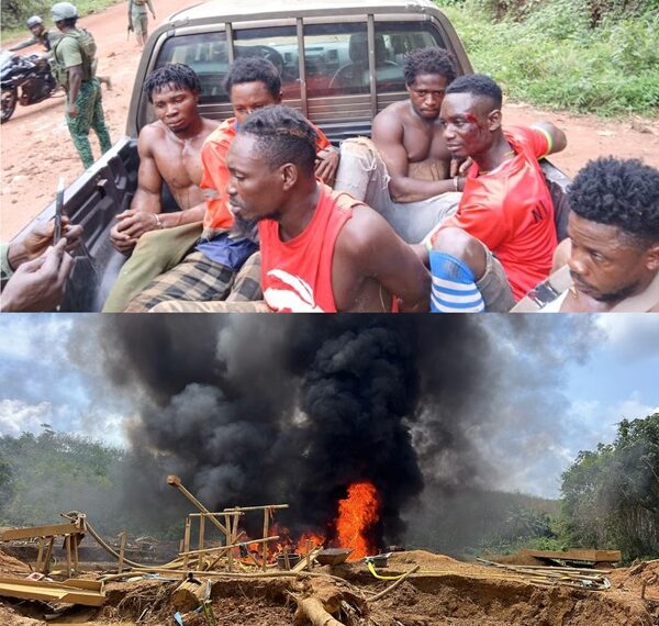 Galamsey: 56 persons arrested, 25 Changfang machines set ablaze in Western Region
