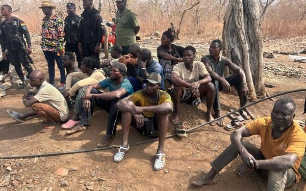 66 illegal miners arrested in joint Military-Police operation at Tilli Forest