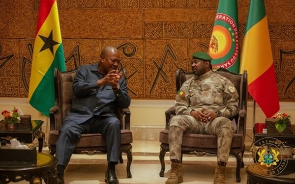 President Mahama meets Mali’s Goïta, set for talks in Niger and Burkina Faso