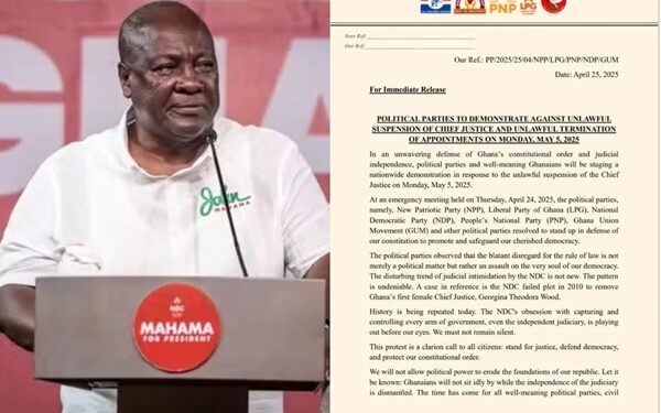 NPP and 4 other parties to stage a demonstration against the suspension of CJ on May 5