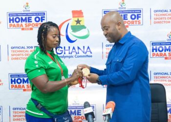 Para-Athletes honour NPC President with medals following Athletics Meeting Success