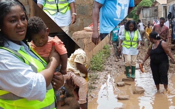 Kozie visits flood-hit communities in Adentan