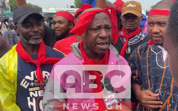 ‘We are taking our Chairman today’ — NPP supporters parade at EOCO Headquarters
