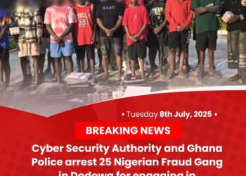 Cyber Security Authority, Police arrest 25-member Nigerian fraud gang