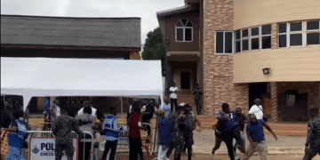 Chaos at Methodist 1: Voting suspended after attack on Hawa Koomson