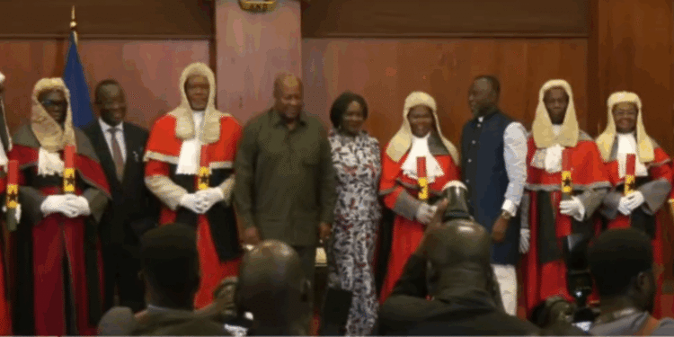 Mahama urges new Justices to uphold integrity and fairness in justice delivery