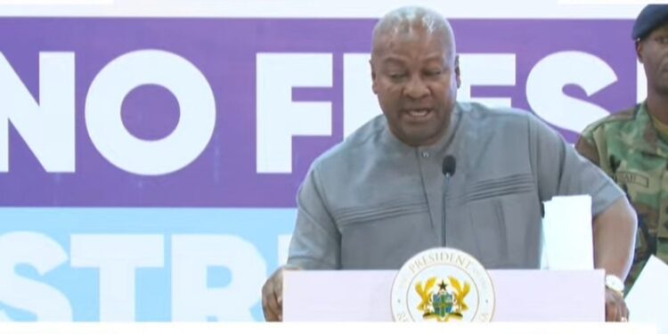 Mahama launches ‘No Fees Stress’ policy