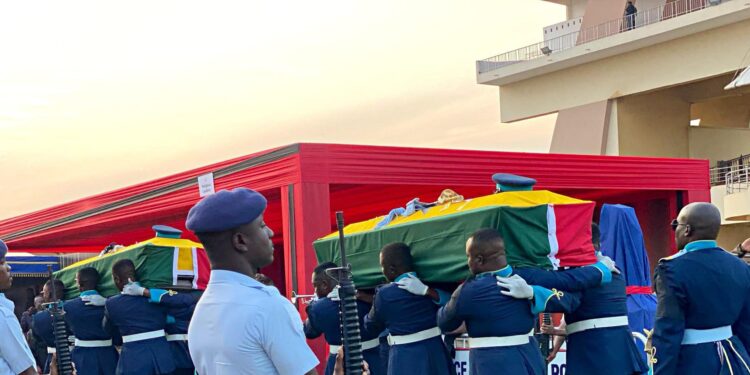 State funeral: Bodies of other six victims arrive at Black Star Square