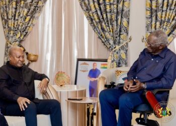 Kufuor visits Mahama to mourn victims of helicopter crash tragedy