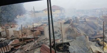 Fire destroys over 300 shops at Suame Post Office Market