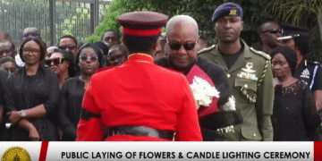 President Mahama lays wreath in memory of helicopter crash victims