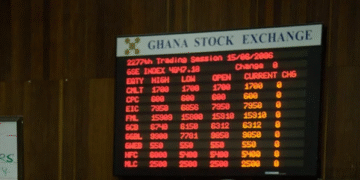 Ghana Stock Exchange market activity drops 87.19% in volume in August