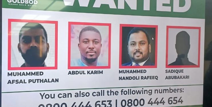 Police, Gold Board place GHC1 million bounty on illegal gold smuggling suspects