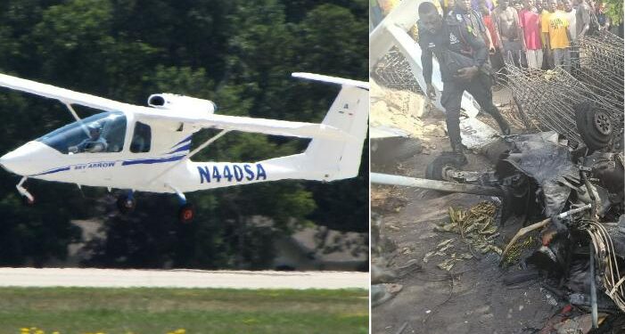 Two Pilots Feared Dead in Skyarrow Micro Light Helicopter Crash in Tema