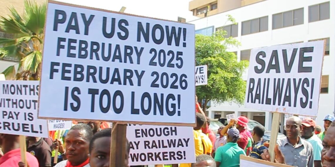 Railway workers demand payment of 13 months’ salary arrears