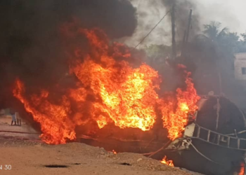 Fuel Tanker Explodes at Potsin, Ravages House and Chop Bar