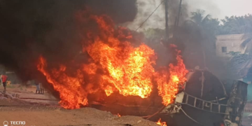 Fuel Tanker Explodes at Potsin, Ravages House and Chop Bar