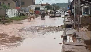 Parts of Accra Flooded as Early Morning Rains Slow Palm Sunday Celebration