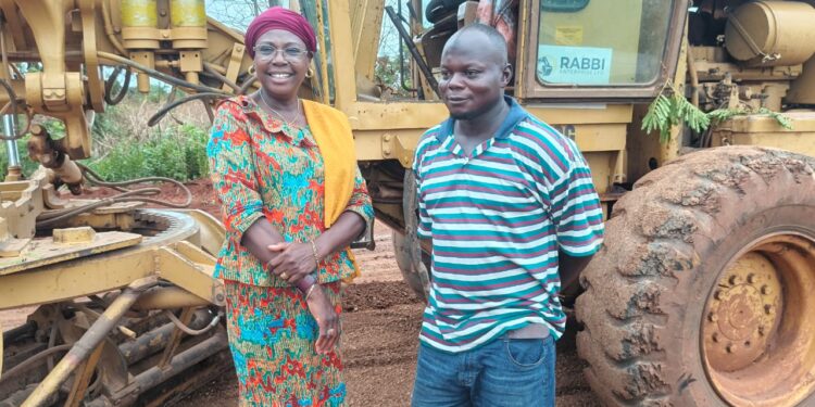 Hajia Zuwera Mohammed Ibrahimah Inspects Ongoing Rehabilitation Works on Bimbilla–Salaga Road