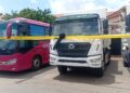Nana Nkansah Boadu Ayeboafo Donates 11 Tipper Trucks and 2 Buses to Honour Otumfuo Osei Tutu II at 75