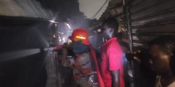 GNFS Prevents Late-Night Nima Market Fire Outbreak from Engulfing Entire Market Section