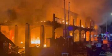 Fire Guts Tudu Market Area in Accra CBD as GNFS Battles to Contain Blaze