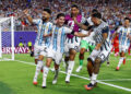 Argentina Beat Ten-Man Switzerland to Set Up England Semi-final Clash