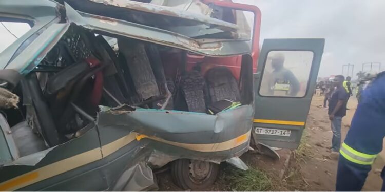 11 Children Injured After Tipper Truck Rams School Bus Near Accra Mall