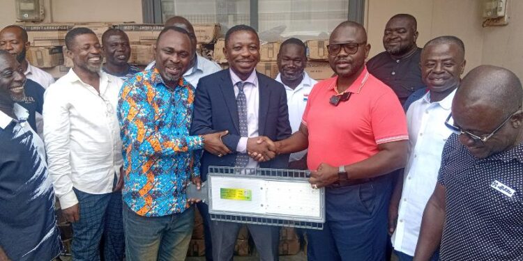 Asenso-Boakye Distributes 400 Streetlights to improve security in the Bantama Constituency