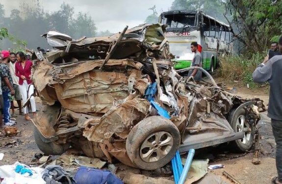 Two Dead, Five Injured in Fiery Crash on Accra–Kumasi Highway