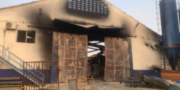 Fire Ravages Rubber Warehouse in Tema Industrial Area